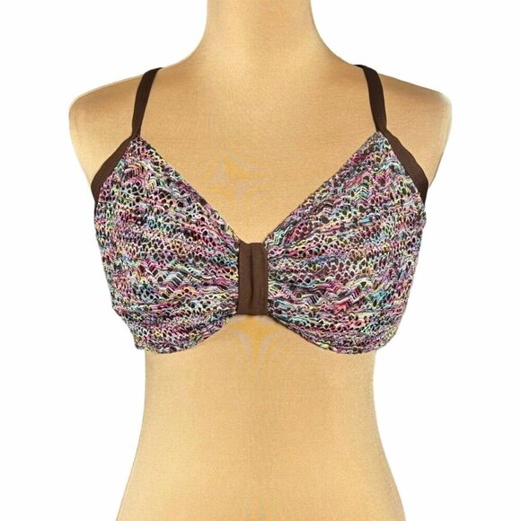 NWT Next By Athena Swim Suit Bikini Top 36D Bottom S 2PCs Brown Beach Vacation - Picture 8 of 14